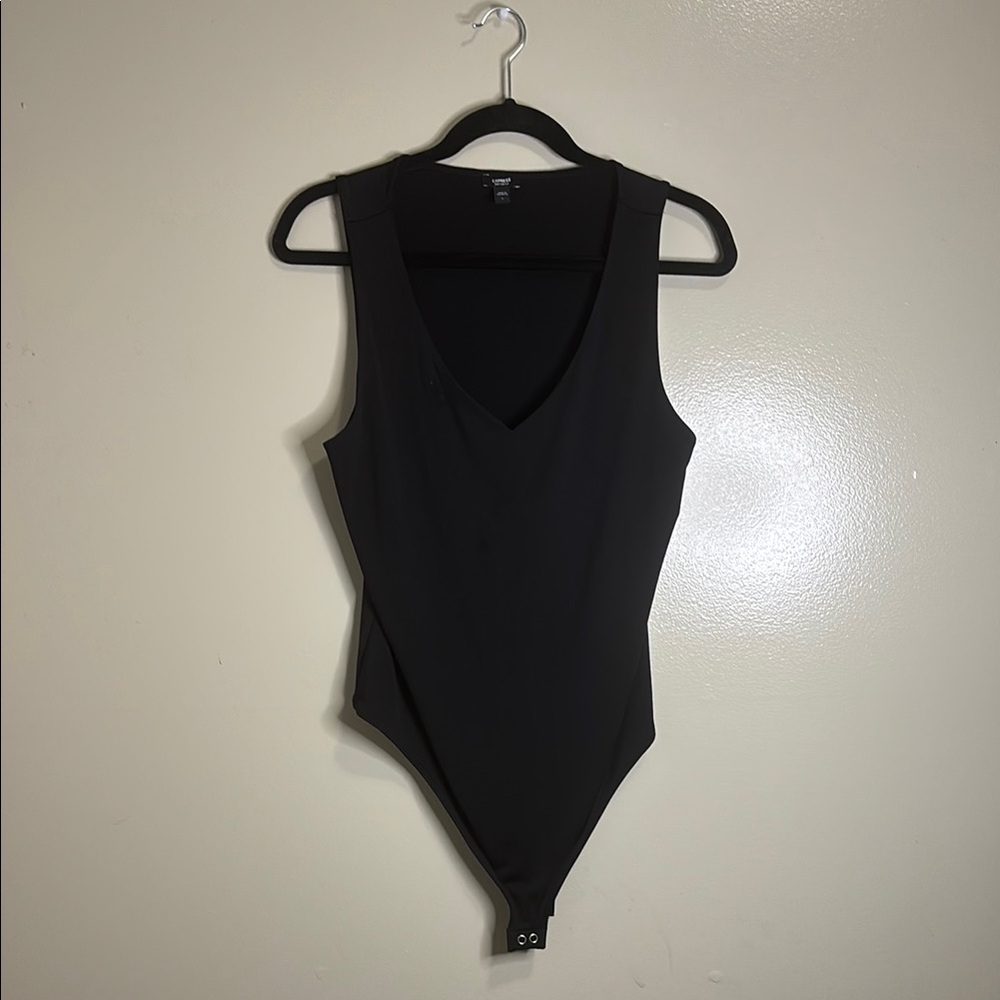 Elegant Black V-Neck Bodysuit